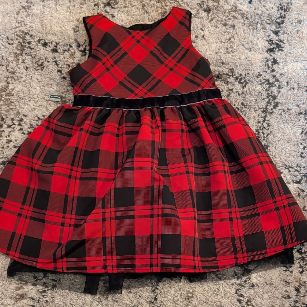Cat & Jack Red and Black Plaid Dress